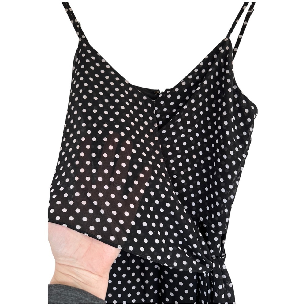 MICHAEL Michael Kors Jumpsuit Spaghetti Straps Black & Polka Dot Size Small - Picture 8 of 16